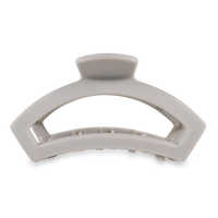 Open Silver Flames Large Claw Hair Clip in Gray - Large