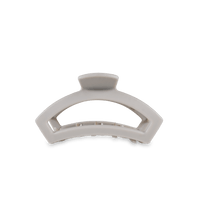 Open Silver Flames Tiny Claw Hair Clip in Gray - Tiny