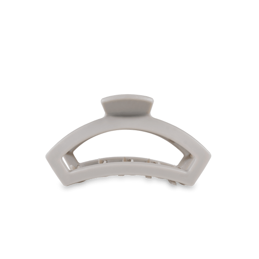 Open Silver Flames Tiny Claw Hair Clip in Gray - Tiny