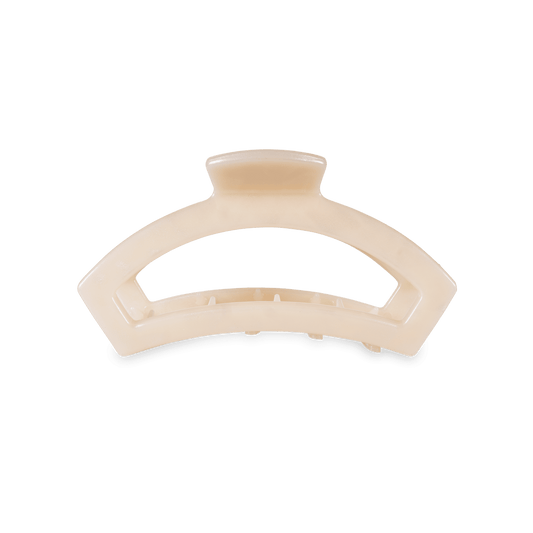 Open Soft Surf Small Hair Clip in Tan - Small