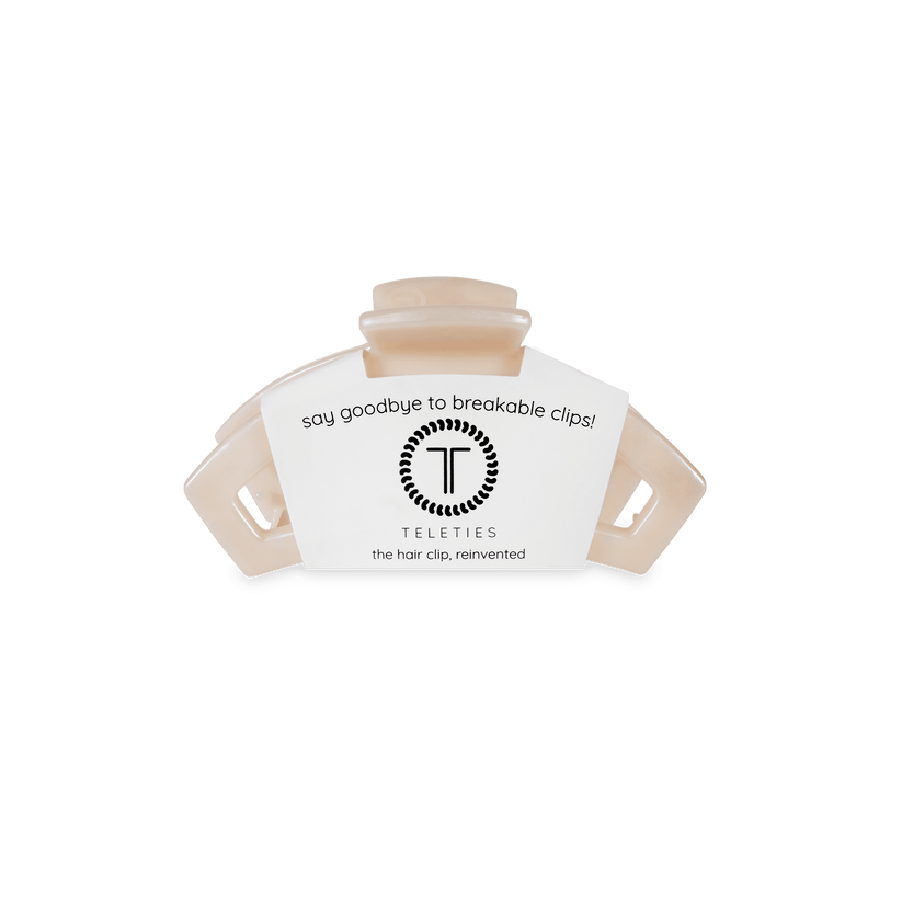 TELETIES - Open Soft Surf Tiny Hair Clip in Tan - Tiny - Image 2