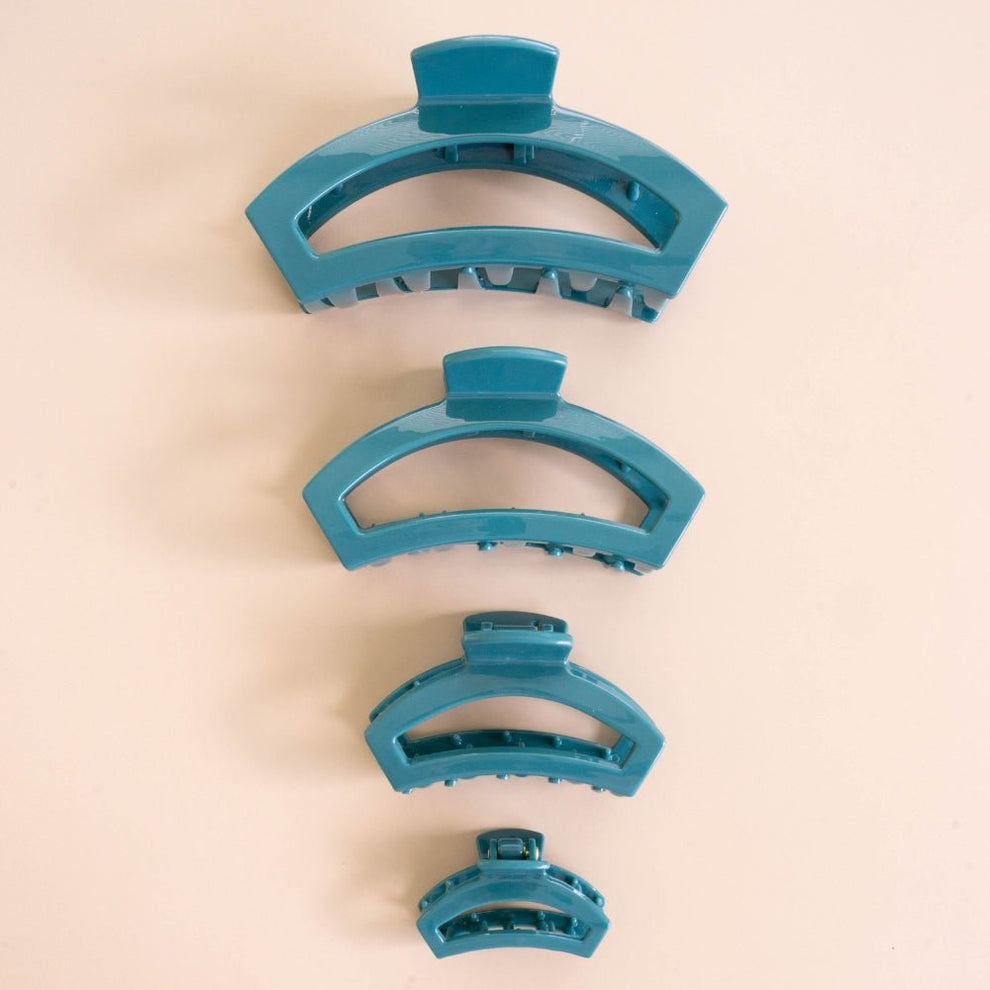 Open Teal With It Medium Hair Clip - Hair Clips - TELETIES
