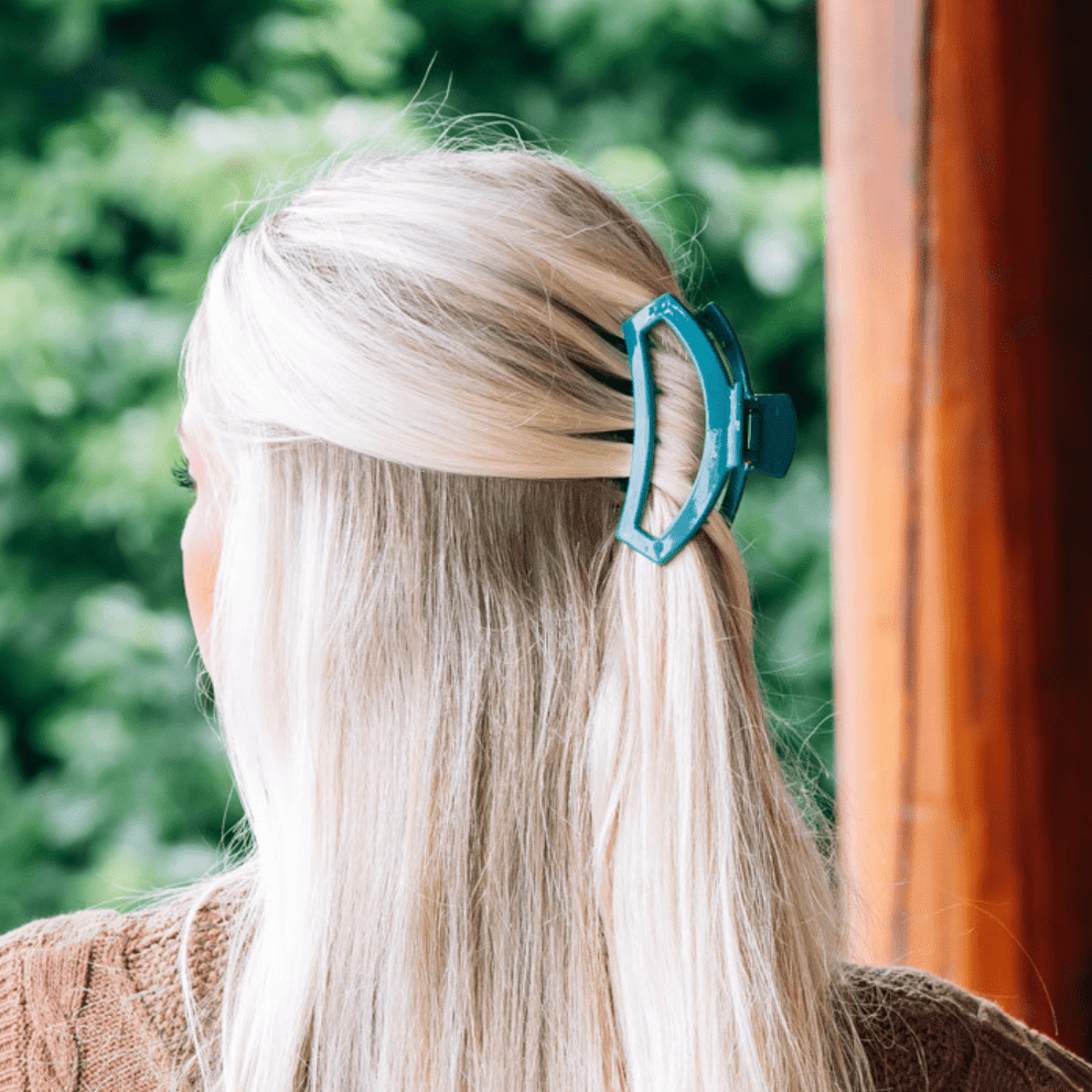 Open Teal With It Medium Hair Clip - Hair Clips - TELETIES

