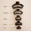 Open Tortoise Petite Hair Clip - Hair Clips - TELETIES
