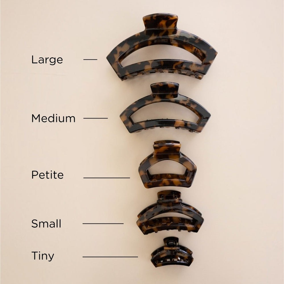 Open Tortoise Petite Hair Clip - Hair Clips - TELETIES
