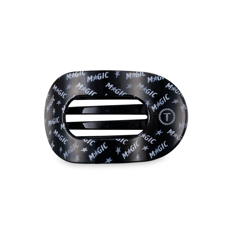 TELETIES - Orlando Magic - Medium Flat Round Hair Clip in Black - Medium - Image 1