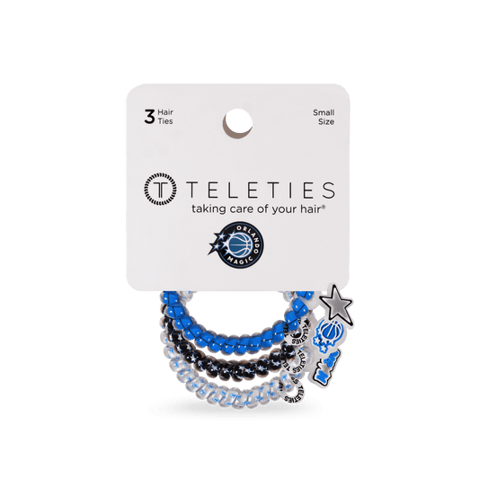 Orlando Magic Team Spirit Small Hair Ties in White Black Blue - Small