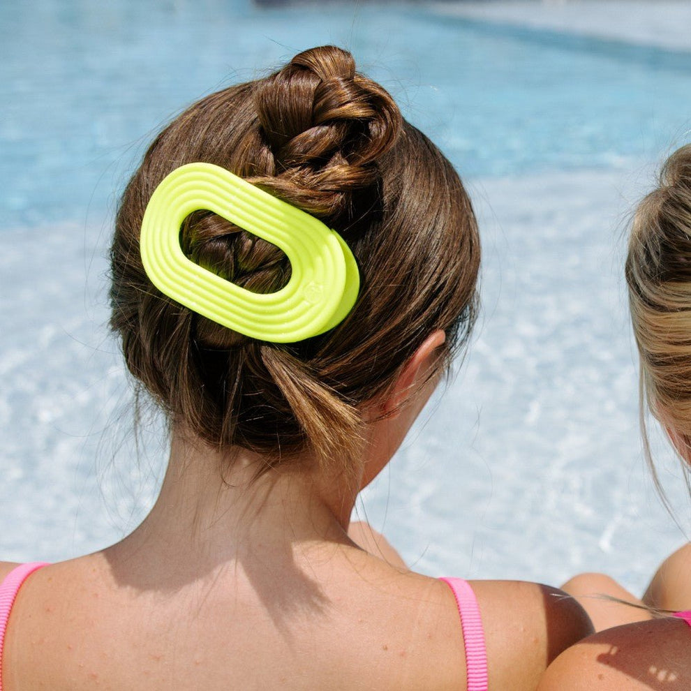 Palm Glow Large Flat Round Hair Clip - Hair Clips - TELETIES
