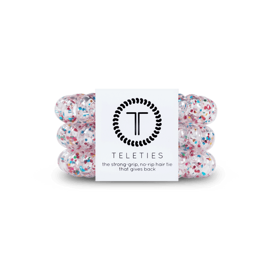 Party People Large Hair Ties
                in Blue Green Purple Red White Yellow - Large
              
