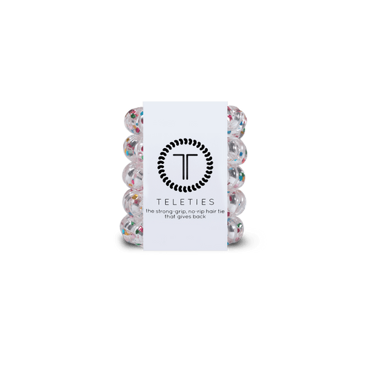 Party People Tiny Hair Ties in Blue Green Pink Red Yellow - Tiny