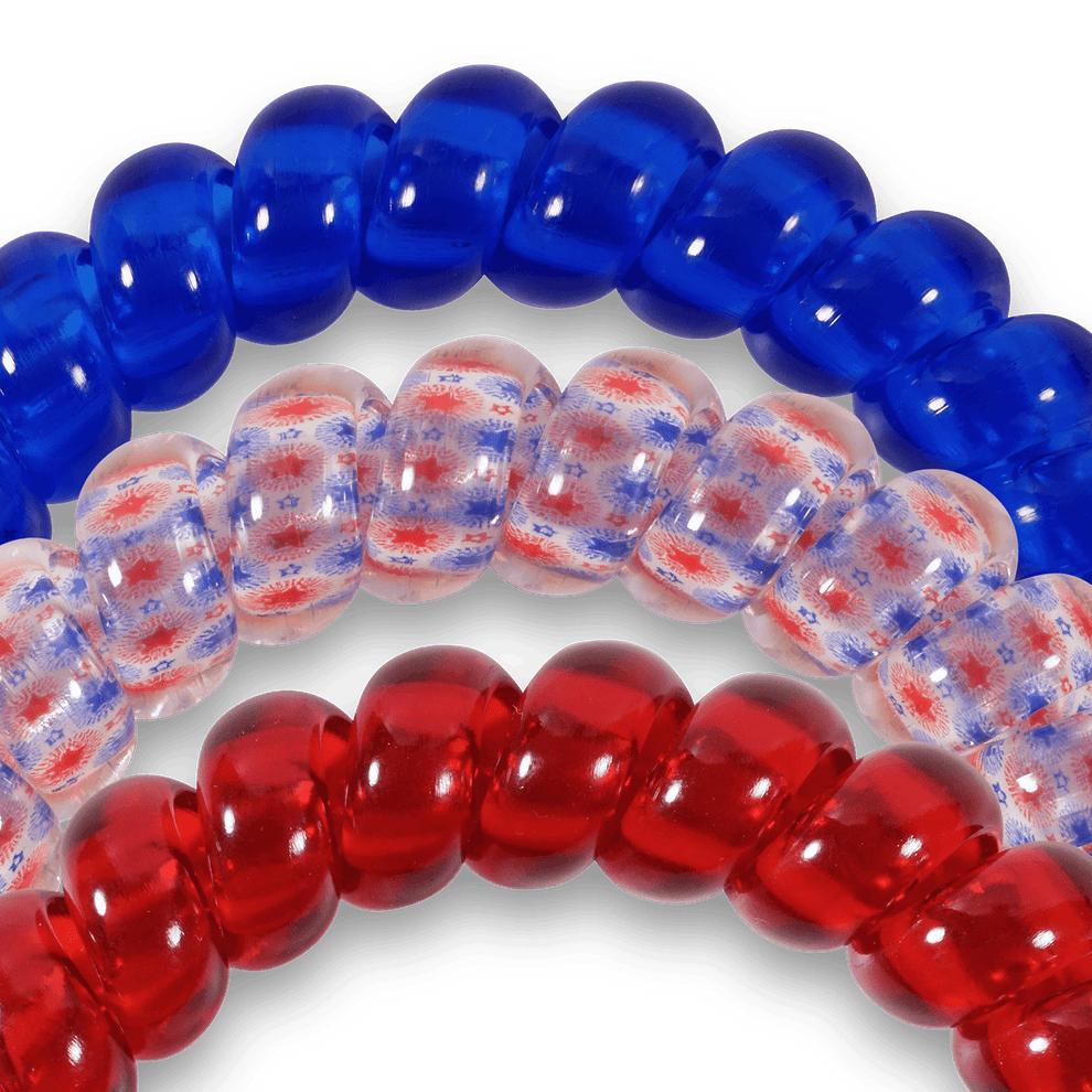 Patriot Pop Large Hair Ties - Hair Ties - TELETIES
