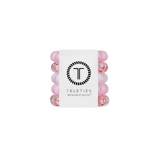 Peppermint Pop Tiny Hair Ties
                in Pink White - Tiny
              