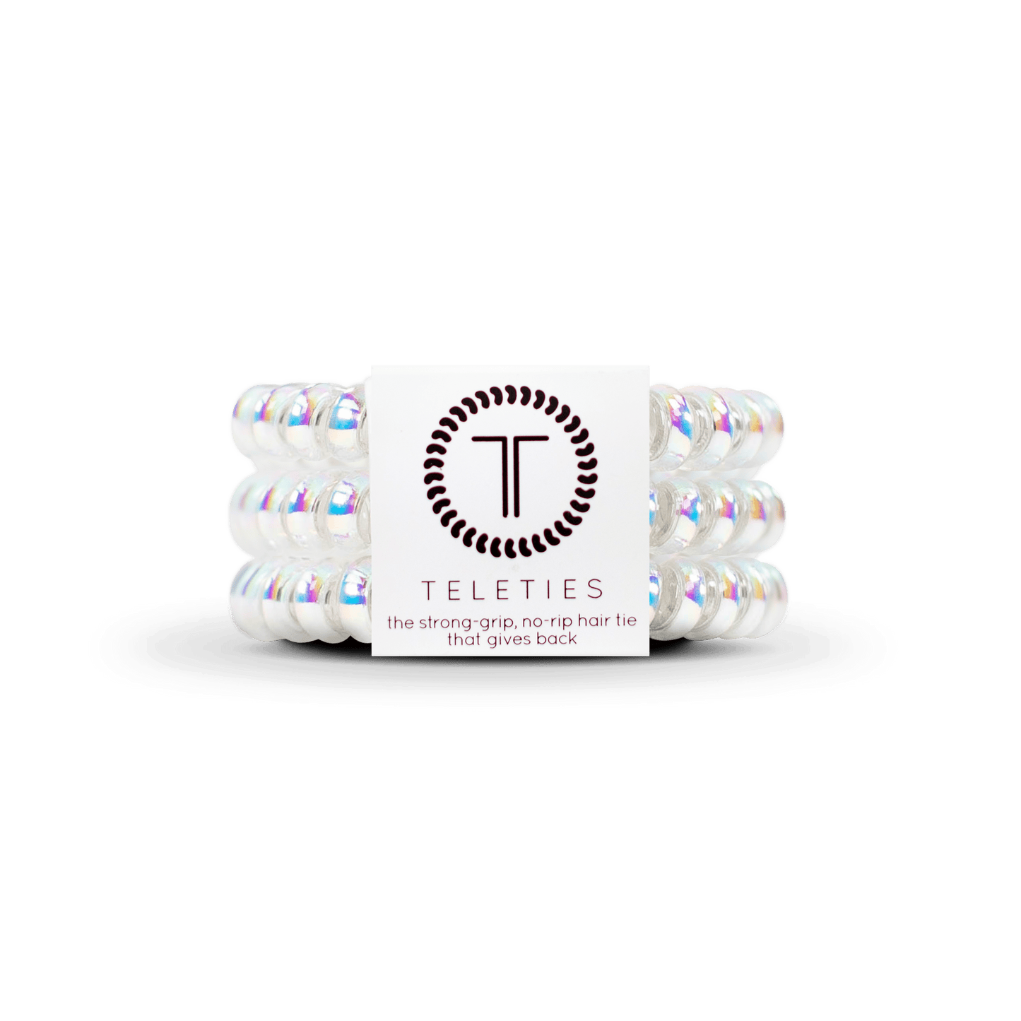 TELETIES - Peppermint Small Hair Ties in White - Small