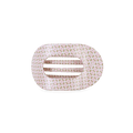 Pine & Pearl Small Flat Round Hair Clip
                in White Pink Green - Small
            