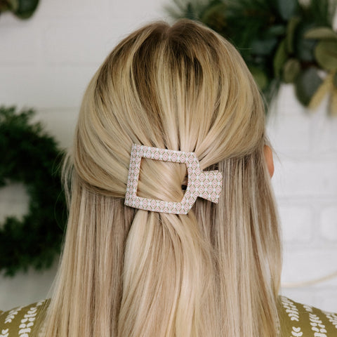 Pine & Pearl Small Flat Square Hair Clip