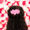 Pink Heart to Heart Medium Flat Hair Clip - Hair Clips - TELETIES
