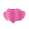 Pink Heart to Heart Medium Flat Hair Clip - Hair Clips - TELETIES
