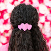 Pink Heart to Heart Small Flat Hair Clip - Hair Clips - TELETIES
