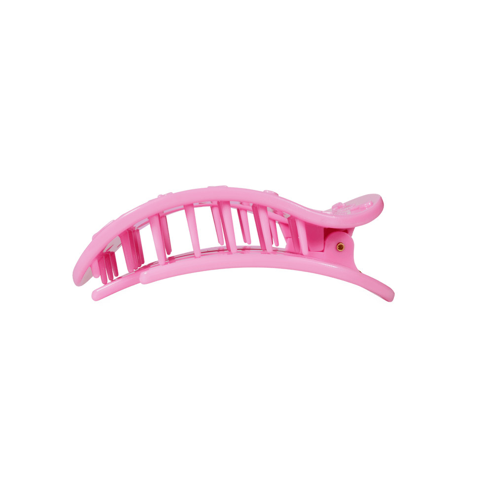 Pink Ribbon Medium Flat Round Clip - Hair Clips - TELETIES
