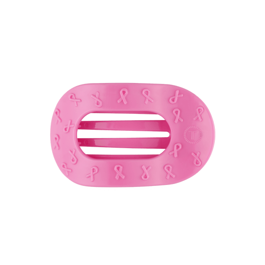 Pink Ribbon Medium Flat Round Clip
                in Pink - Medium
              