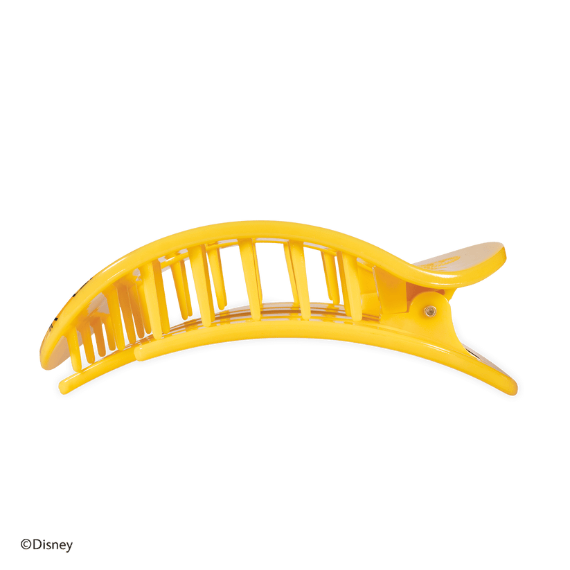 TELETIES - Pluto Large Flat Round Hair Clip in Yellow - Large - Image 3
