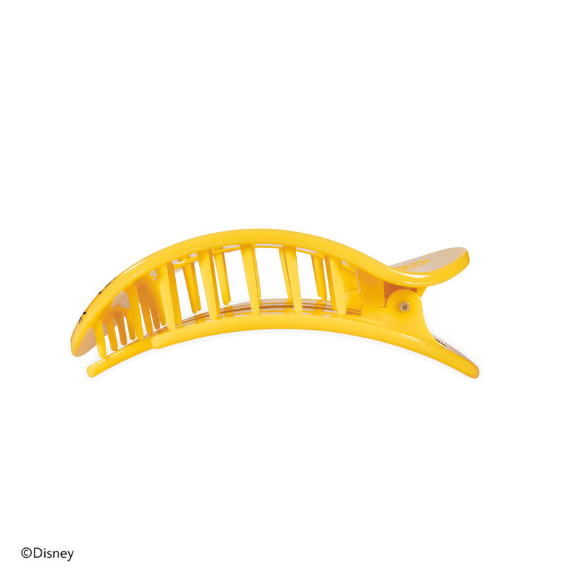 TELETIES - Pluto Medium Flat Round Hair Clip in Yellow - Medium - Image 3
