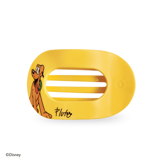 Pluto Medium Flat Round Hair Clip in Yellow - Medium