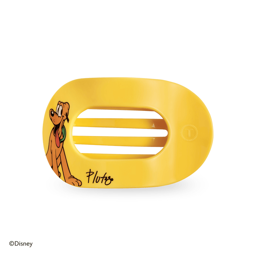 TELETIES - Pluto Medium Flat Round Hair Clip in Yellow - Medium - Image 1