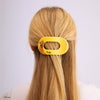 TELETIES - Pluto Medium Flat Round Hair Clip in Yellow - Medium - Image - 4