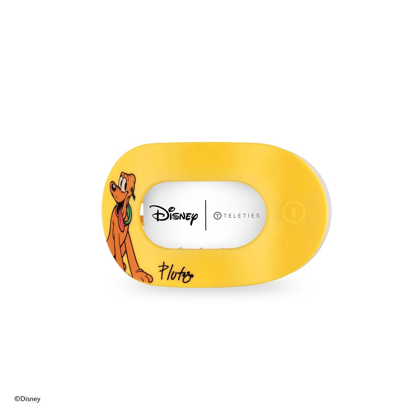 TELETIES - Pluto Small Flat Round Hair Clip in Yellow - Small