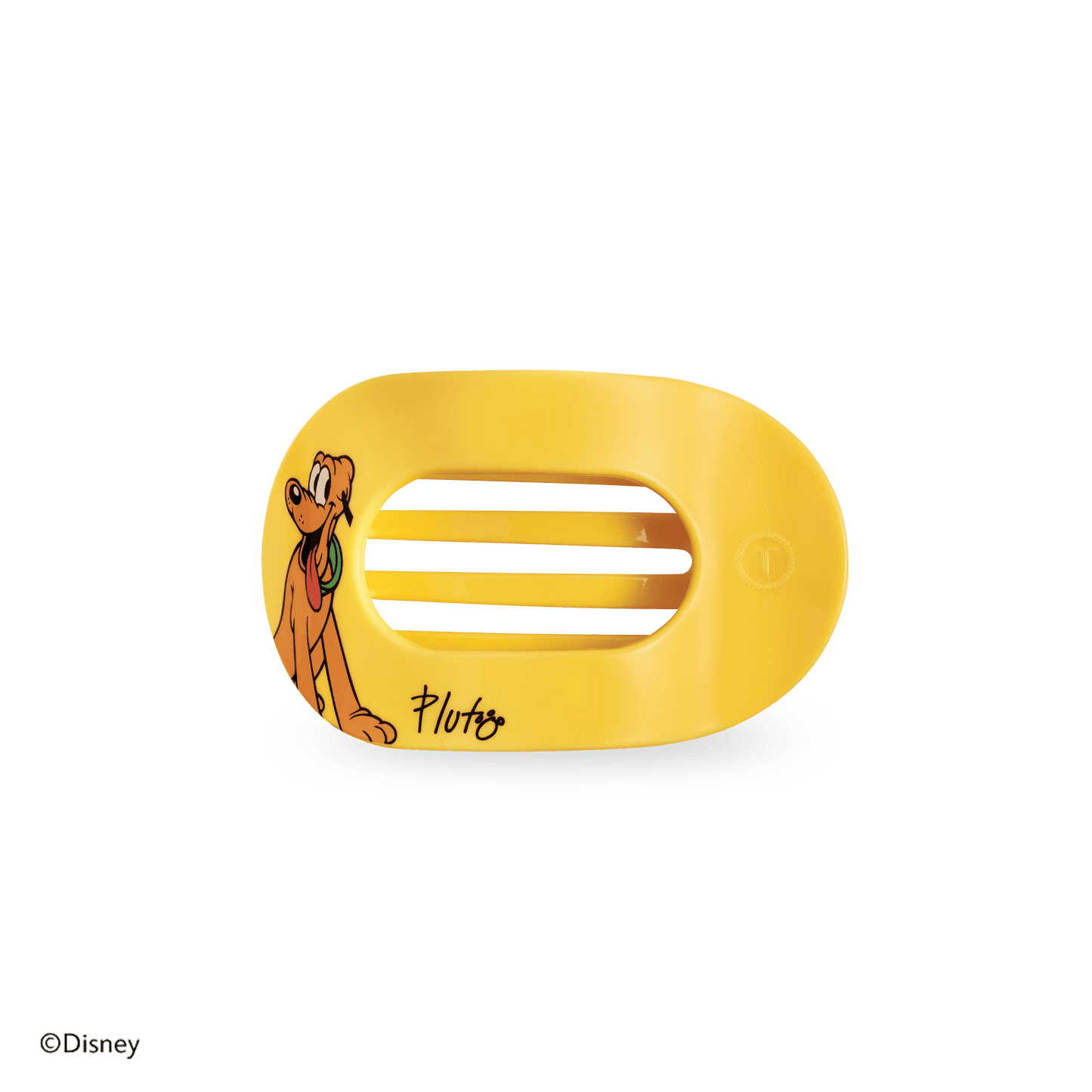 TELETIES - Pluto Small Flat Round Hair Clip in Yellow - Small