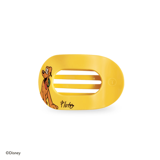 Pluto Small Flat Round Hair Clip in Yellow - Small