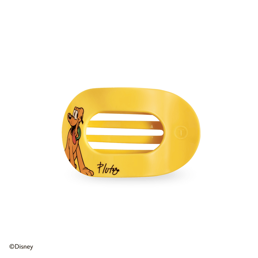 TELETIES - Pluto Small Flat Round Hair Clip in Yellow - Small - Image 1