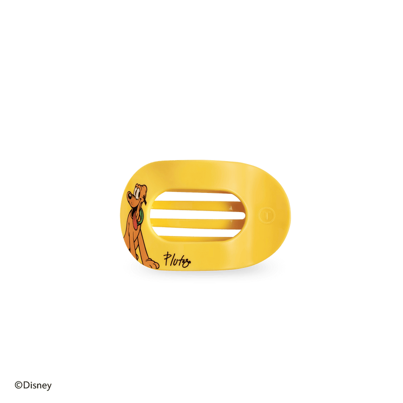 TELETIES - Pluto Tiny Flat Round Hair Clip in Yellow - Tiny - Image 1