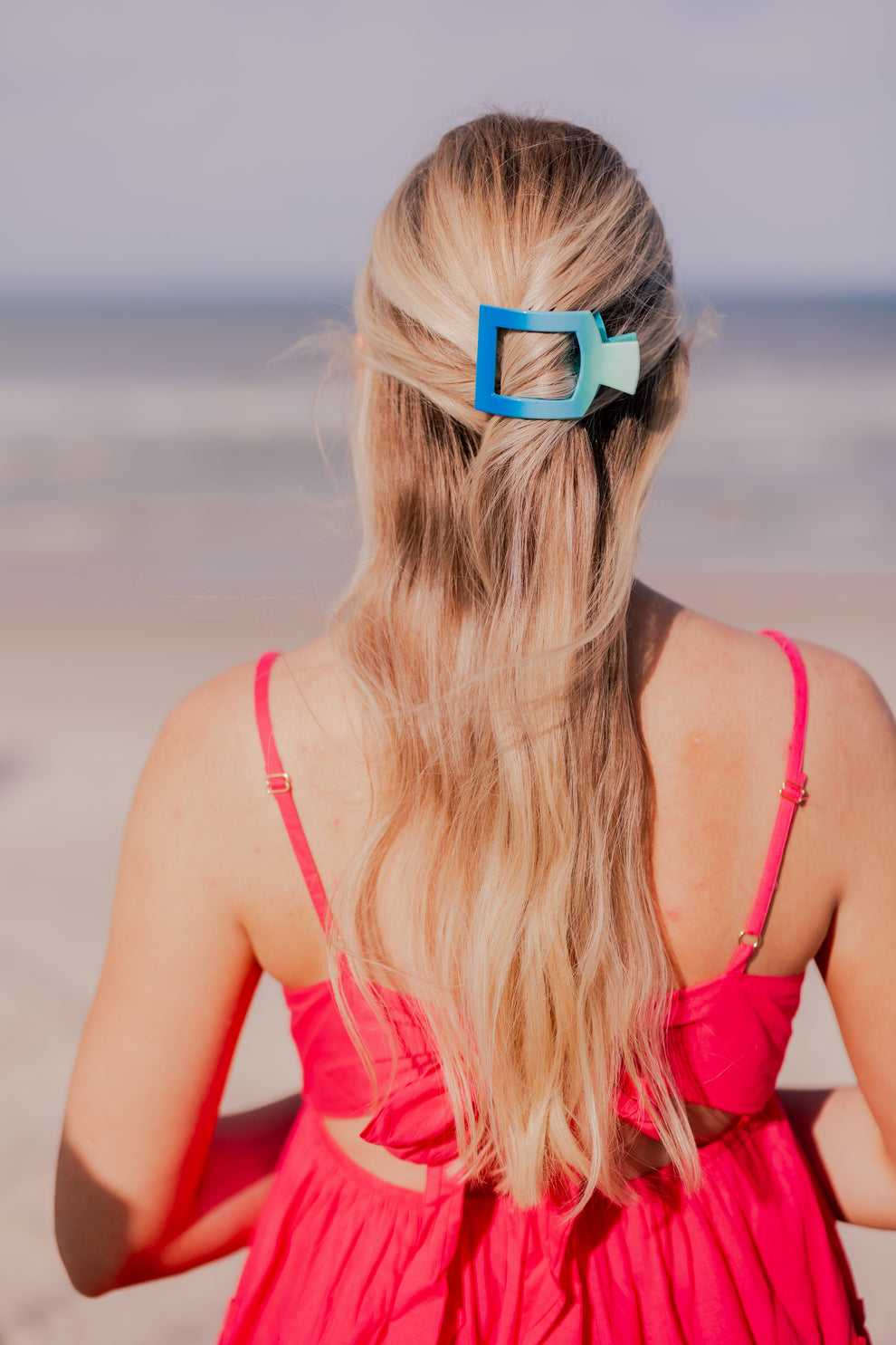 Poolside Small Flat Square Hair Clip - Small Hair Clip - TELETIES
