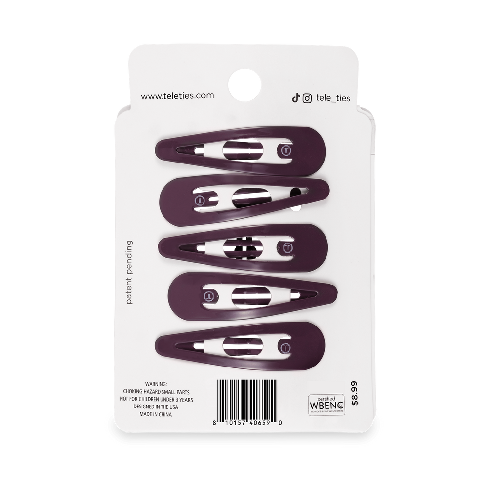 Purple Haze Snap Clips (6Ct) - Hair Clips - TELETIES
