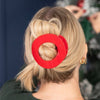 Red Carpet Ready Large Flat Circle Hair Clip - Hair Clips - TELETIES
