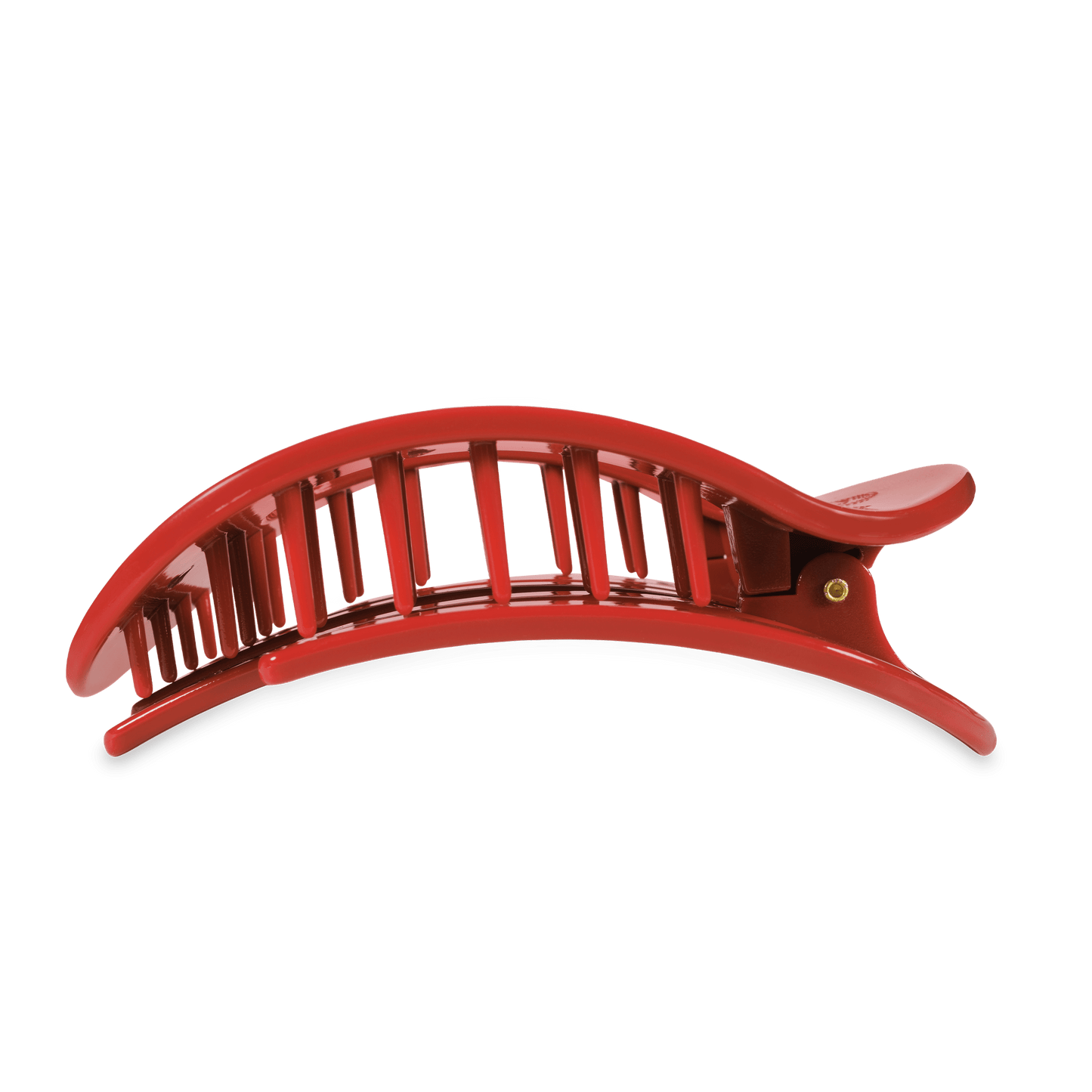 TELETIES - Red Carpet Ready Large Flat Round Hair Clip in Red - Large