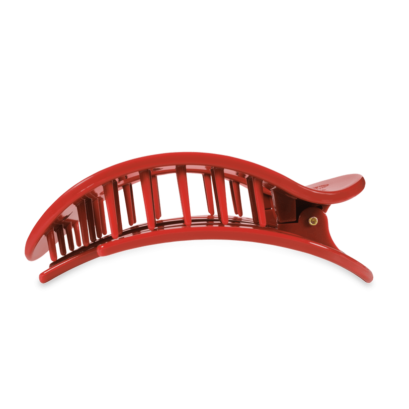 TELETIES - Red Carpet Ready Large Flat Round Hair Clip in Red - Large - Image 3