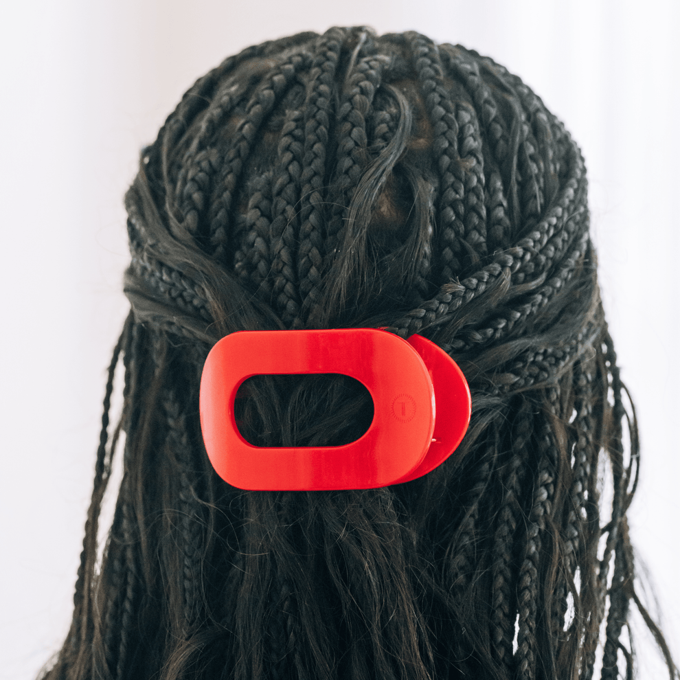 Red Carpet Ready Medium Flat Round Hair Clip - Hair Clips - TELETIES

