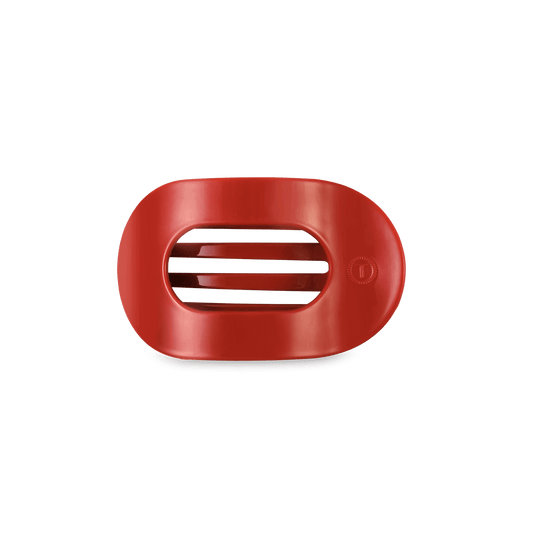 Red Carpet Ready Small Flat Round Hair Clip in Red - Small