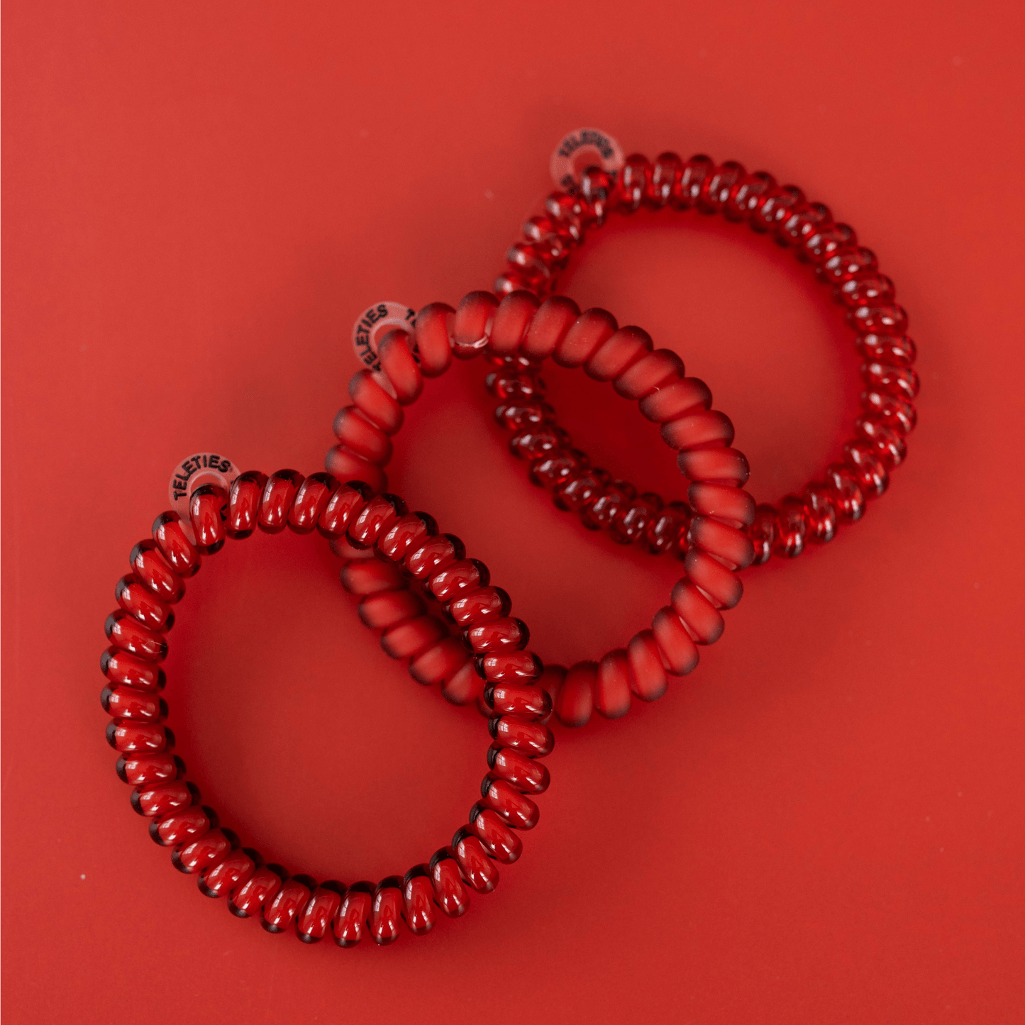 TELETIES - Red Carpet Ready Small Hair Ties in Red - Small