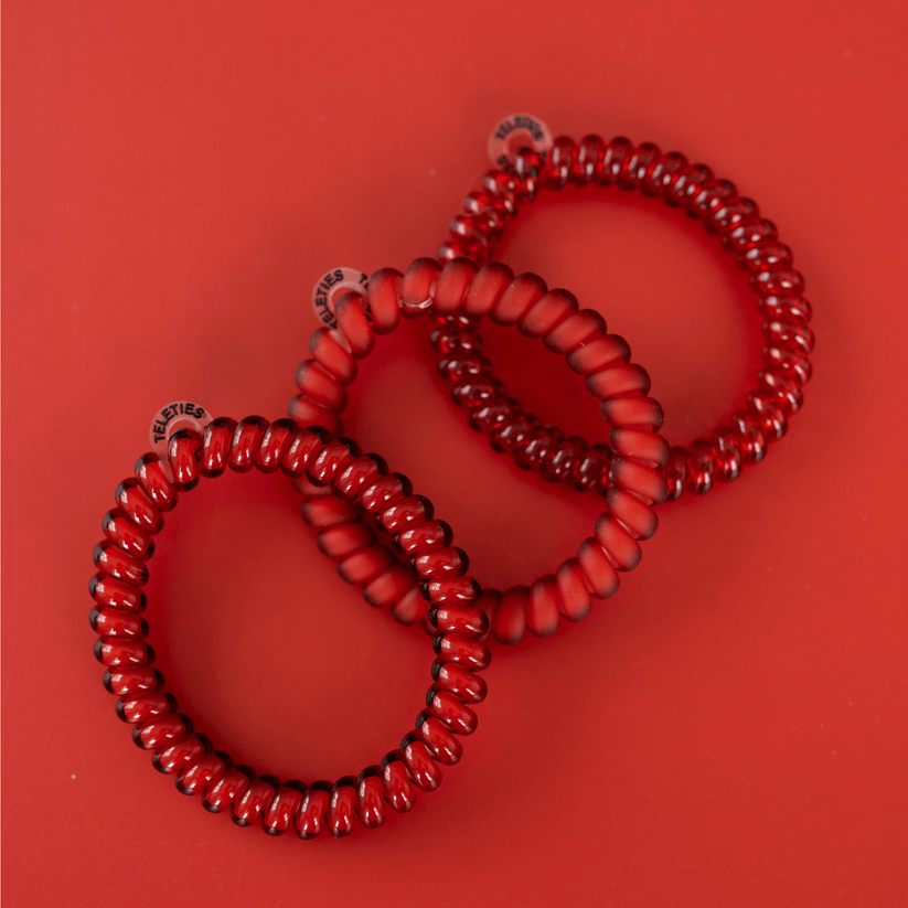 TELETIES - Red Carpet Ready Small Hair Ties in Red - Small - Image 6