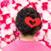 Red Heart Large Flat Hair Clip - Hair Clips - TELETIES

