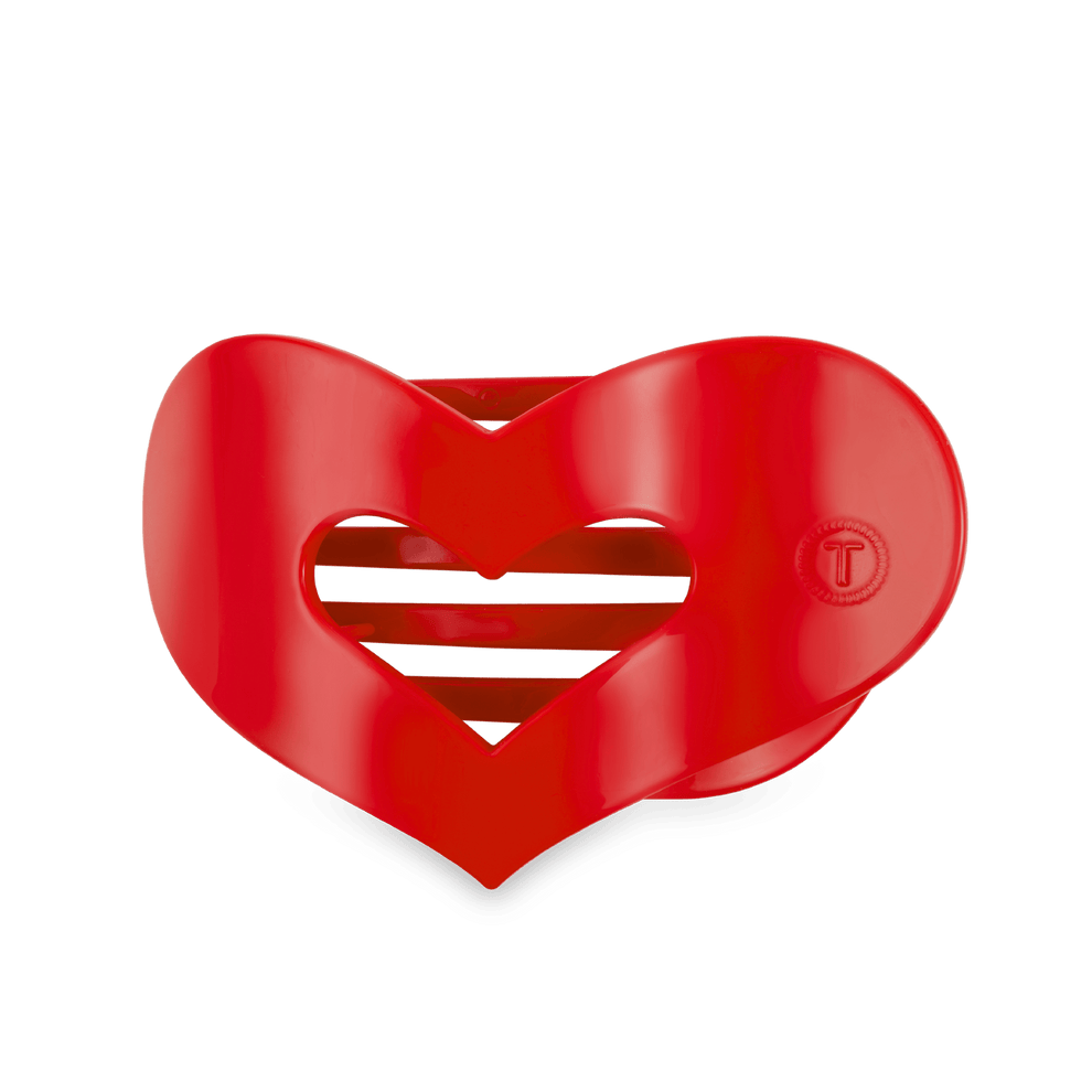 Red Heart Medium Flat Hair Clip - Hair Clips - TELETIES
