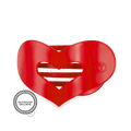 Red Heart Medium Flat Hair Clip
                in Red - Medium
            