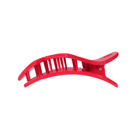 Red Heart to Heart Medium Flat Hair Clip
