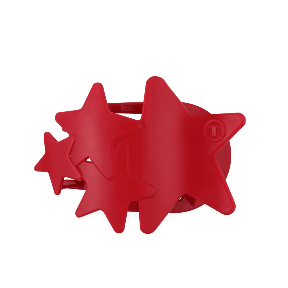 Red Shooting Star Large Flat Hair Clip - Hair Clips - TELETIES
