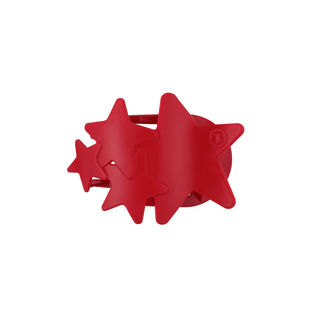 Red Shooting Star Medium Flat Hair Clip - Hair Clips - TELETIES
