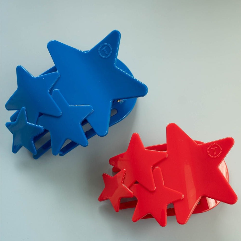 Red Shooting Star Medium Flat Hair Clip - Hair Clips - TELETIES
